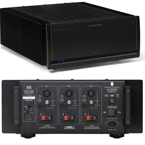 Parasound Halo A31 3 x 400 Watt 3 Channel Audio Power Amplifier